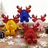 3D Printed Christmas Reindeer Figurine Xmas Elk Ornament Fidget Toy with Movable Joints Articulated Deer Model Car Dashboard Decoration