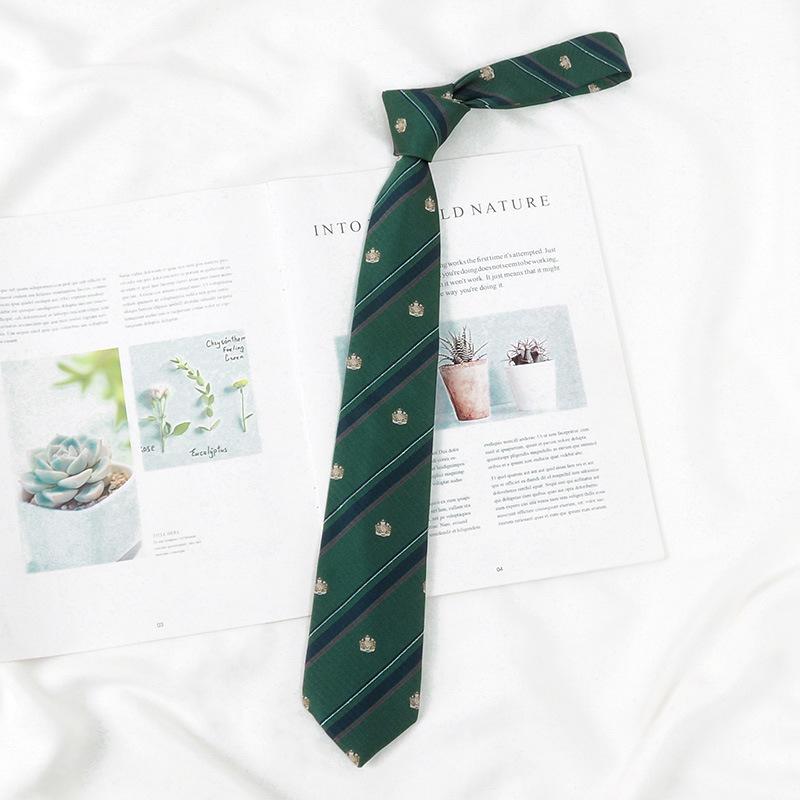 Лимонный Плед Галстук для Школьной Формы с Морской Солью - Ручная Работа в Японском Академическом Стиле для Мужчин и Женщин