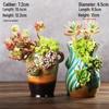 Retro Ceramic Succulent Pot - Large & Small with Creative Handmade Relief Design