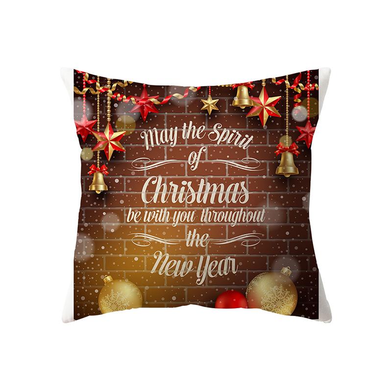 Christmas Theme Decorative Printing Pattern Cushion Cover Home Living Room Sofa Decorative Pillow Pillow Cover