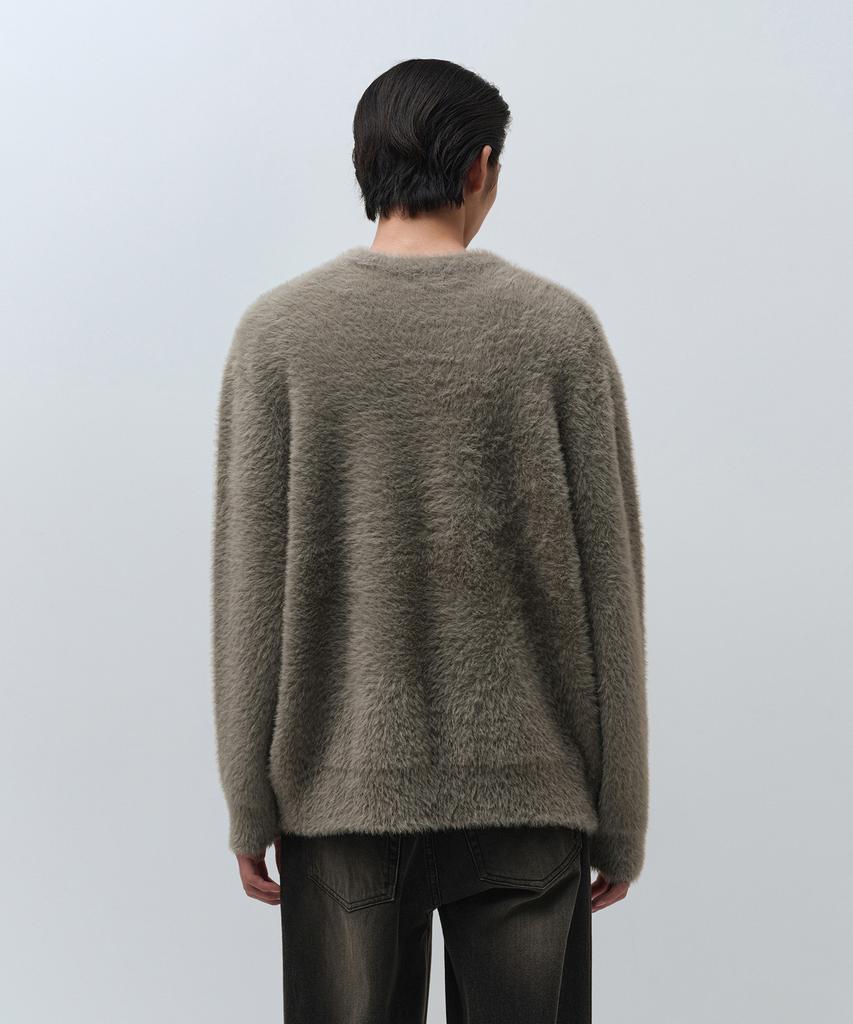 MUSINSA STANDARD Fuzzy Crew Neck Knit [Taupe]