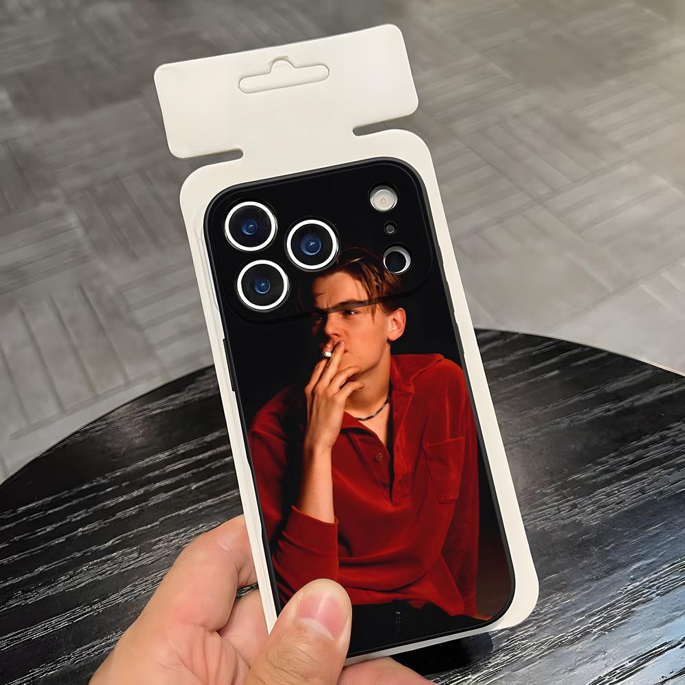 H-красивый L-Леонардо Чехол для телефона Для iPhone 17 Air 16 E Pro Max 15 14 13 Mini 12 Pro 11 Max Plus Черный Мягкий чехол