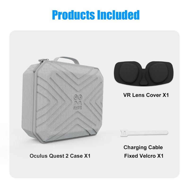 Travel EVA Storage Bag Protective Case Carrying Box Cover for -Oculus Quest 2