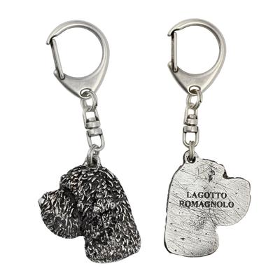 Водяная собака Романьи, Лаготто Романьоло - посеребренный брелок для ключей с собакой, украшение на сумочку, подвеска на рюкзак от бренда