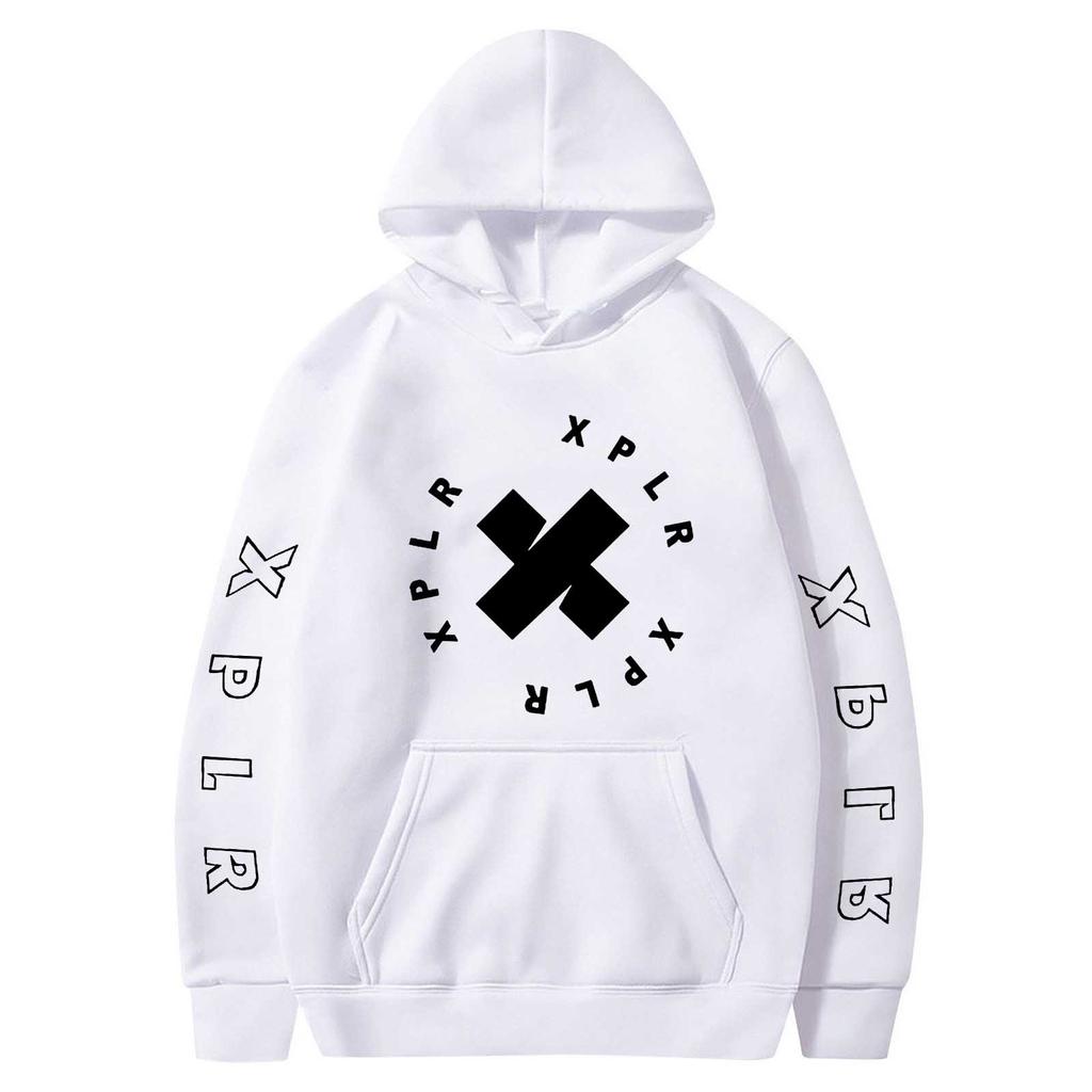 Женская однотонная толстовка с капюшоном и длинным рукавом с принтом