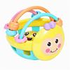 Soft Rubber Cartoon Bee Hand Knocking Rattle Dumbbell Baby for Kids Preschool Tool Early Educational