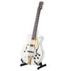7in White Miniature Electric Guitar Replica with Box Instrument Model Ornaments Christmas Gifts