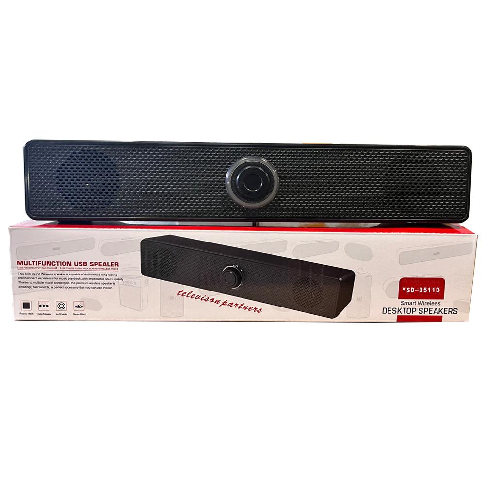E3511 Long Strip Bluetooth Speaker with USB Wired Option and YSD-1002D Knob for Enhanced Bass