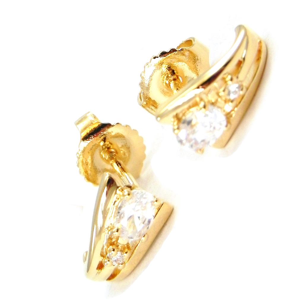 Altesse [I3185] - Серьги-кольца «Скарлетт» из белого золота с покрытием в форме полукольца.