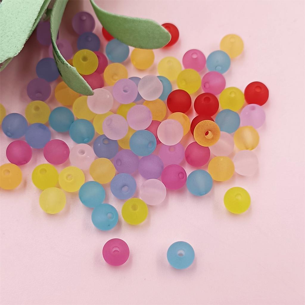 6 мм 80 шт. для изготовления ювелирных изделий, красочные акриловые бусины с глазурью, ювелирные изделия «сделай сам», браслеты, ожерелья, серьги, поделки, материал ручной работы
