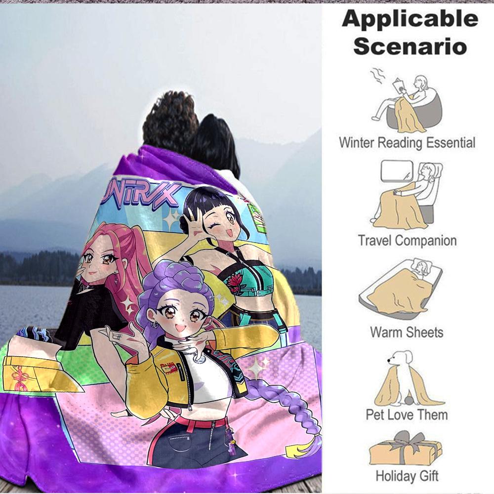 1pc HUNTRX Soft Comfortable Blanket Digital Print, All Season Multipurpose Knit Fabric Bedding, Office, Sofa Home Decor Blanket