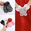 Thin Lace Mesh Gloves Bow Knot Etiquette Dress Gloves Holiday Princess Birthday Party Gloves
