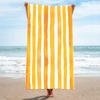 Best Selling Custom Blue Striped Print Sand Free Pool Towels Summer Outdoor Quick Dry Microfiber Suede Beach Towel