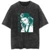 Rare Wash T-shirt Anime Vagabond Miyamoto Musashi Casual Cotton Summer Short Sleeve Men and Women Pure Cotton Wide