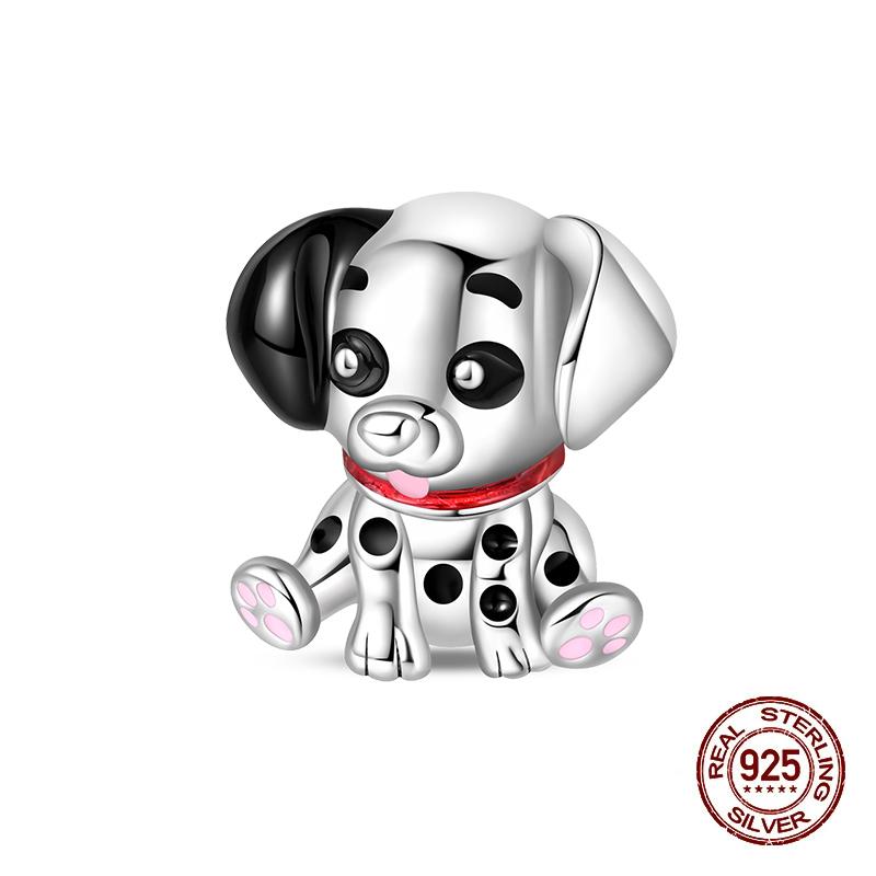 Cute Charm Bead Charms copper Authentic Compatible With Bracelets Monsters Robot Dog Chinese Panda Bead Charms Charm Bead Charms Ideal For Women Do It