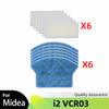 Hepa Filter Side Brush Mop Cloth Rag Kit Replacement for Midea i2 VCR03 Robotic Vacuum Cleaner Spare Part Accessories