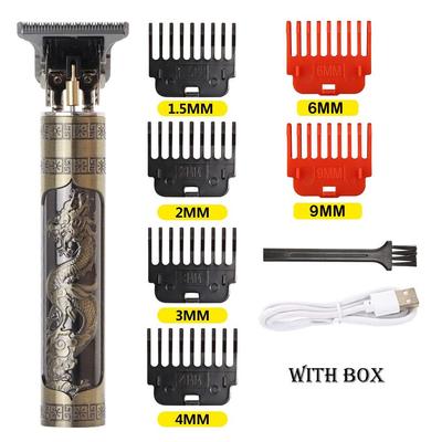T9 Vintage Профессиональная электрическая беспроводная бритва для стрижки волос для мужчин