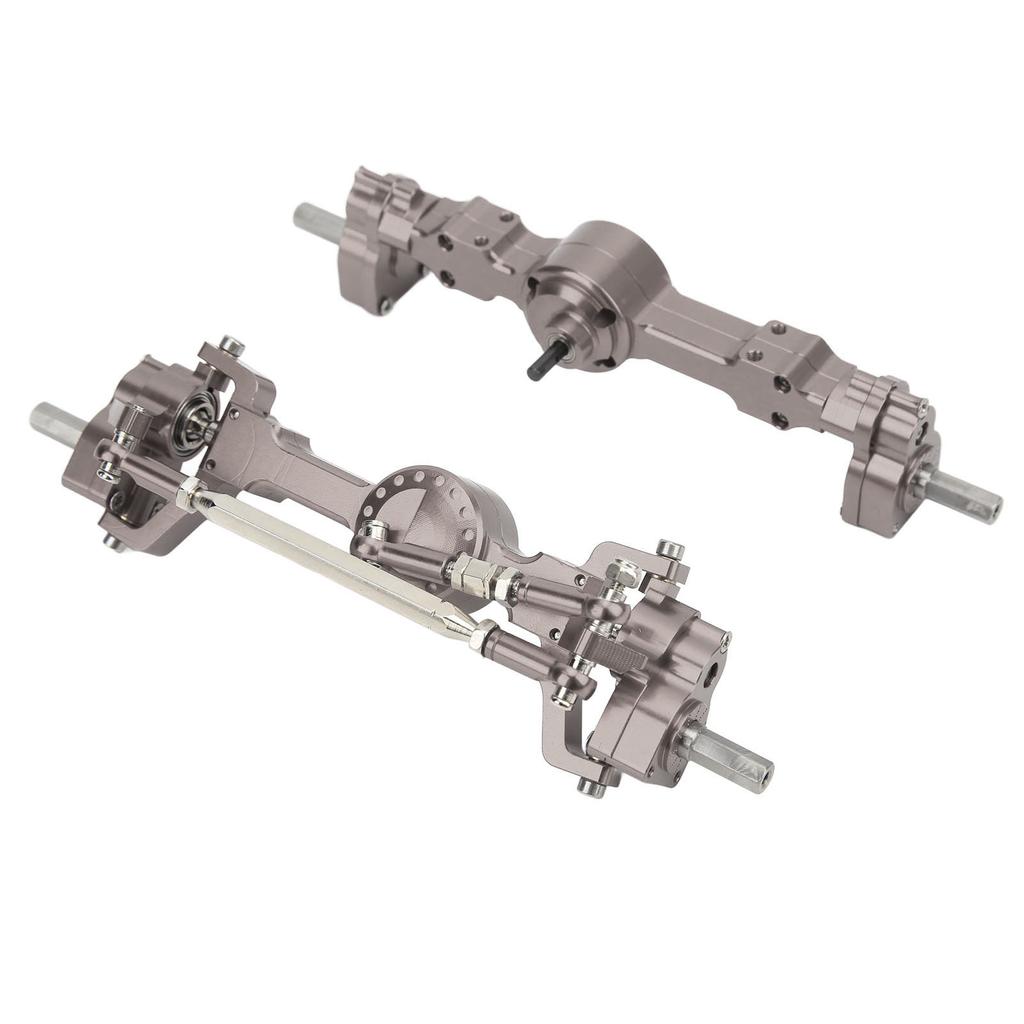 Front Rear Axles Aluminum Alloy Upgrade Parts 4 Wheel RC Axles for MN 90 99S Series Titanium Color