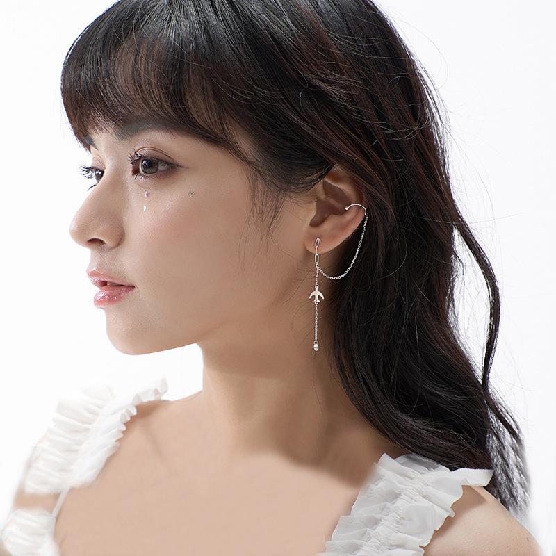 Оригинальные дизайнерские серьги в виде птиц-животных, женская мода, универсальные трендовые серьги-ласточки с бриллиантами Su Shan, длинные