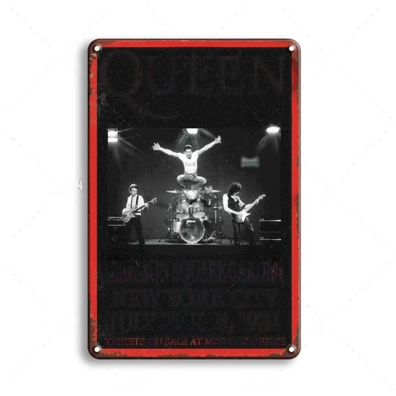 Винтажная классика Рок-группа Искусство Металлический постер Жестяная вывеска Музыкальный бар Паб Клуб Ретро Мужская пещера Гостиная Мастерская Декоративные таблички