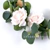 Simulated Green Plant Eucalyptus Rose Berry Rattan Wedding Home Table Rattan Wall Hanging Decoration