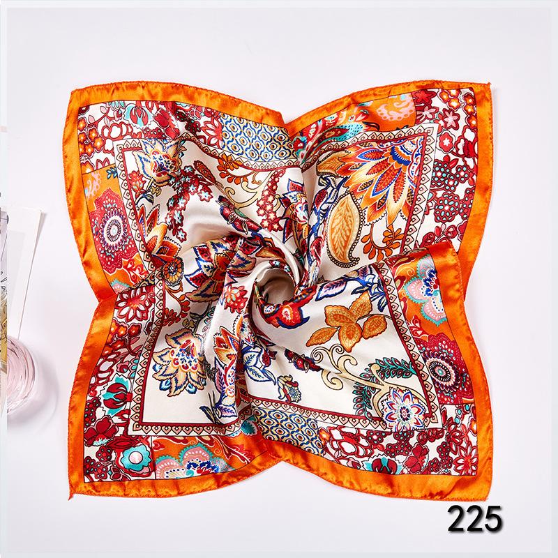 50cm Small Square Scarf Butterfly Floral Small Neck Scarf Bag Accessories Square Scarf