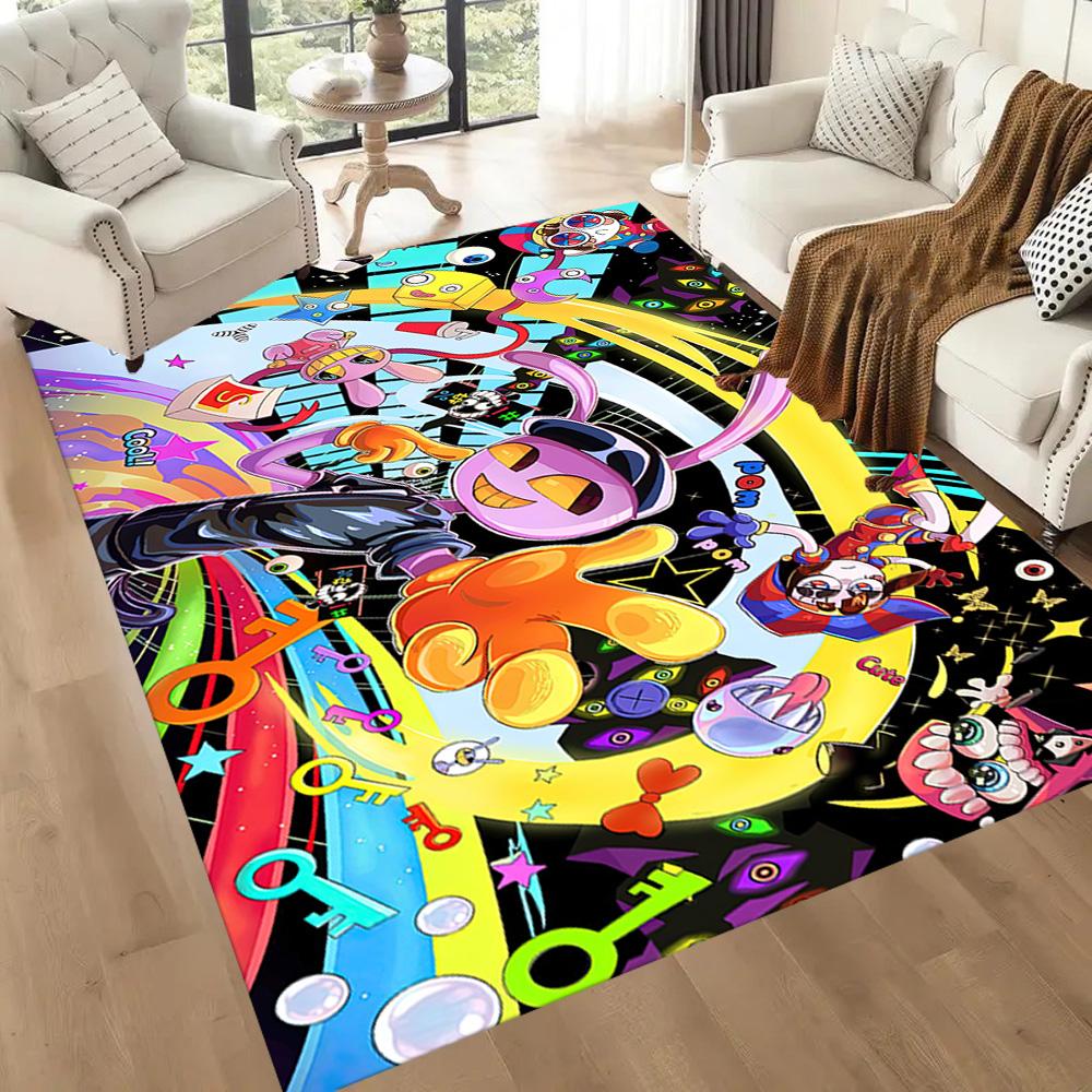 Digital Circus Carpet Perfect for Foyer Study room Hallway Game Room Anti-slip Rug Office home decor Birthday/Christmas Gift