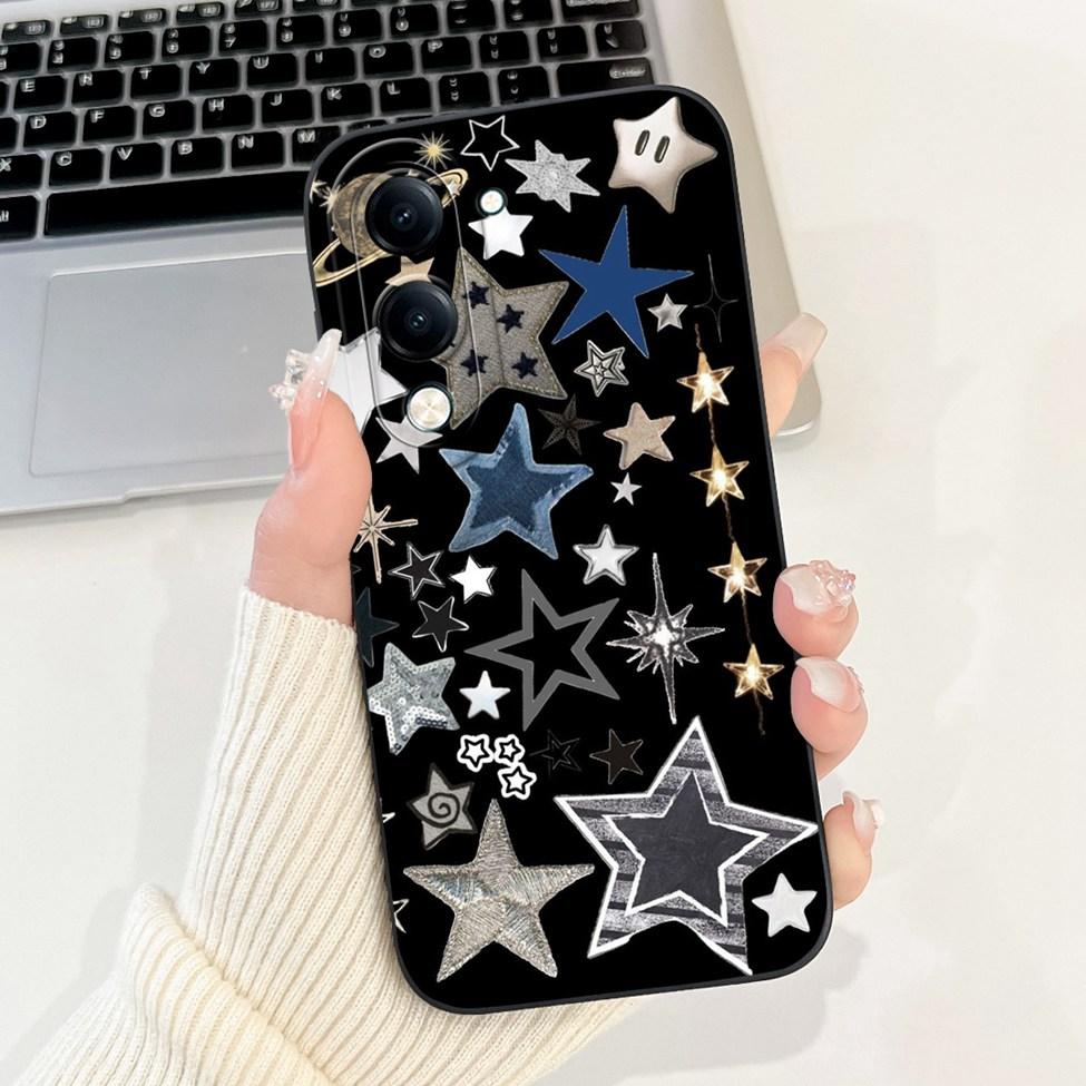 For Vivo Y04 Case V2430 Silicone Cute Cat Fashion Butterfly Flowers Love Painted Back Cover For Vivo Y04 4G Phone Case Bumper