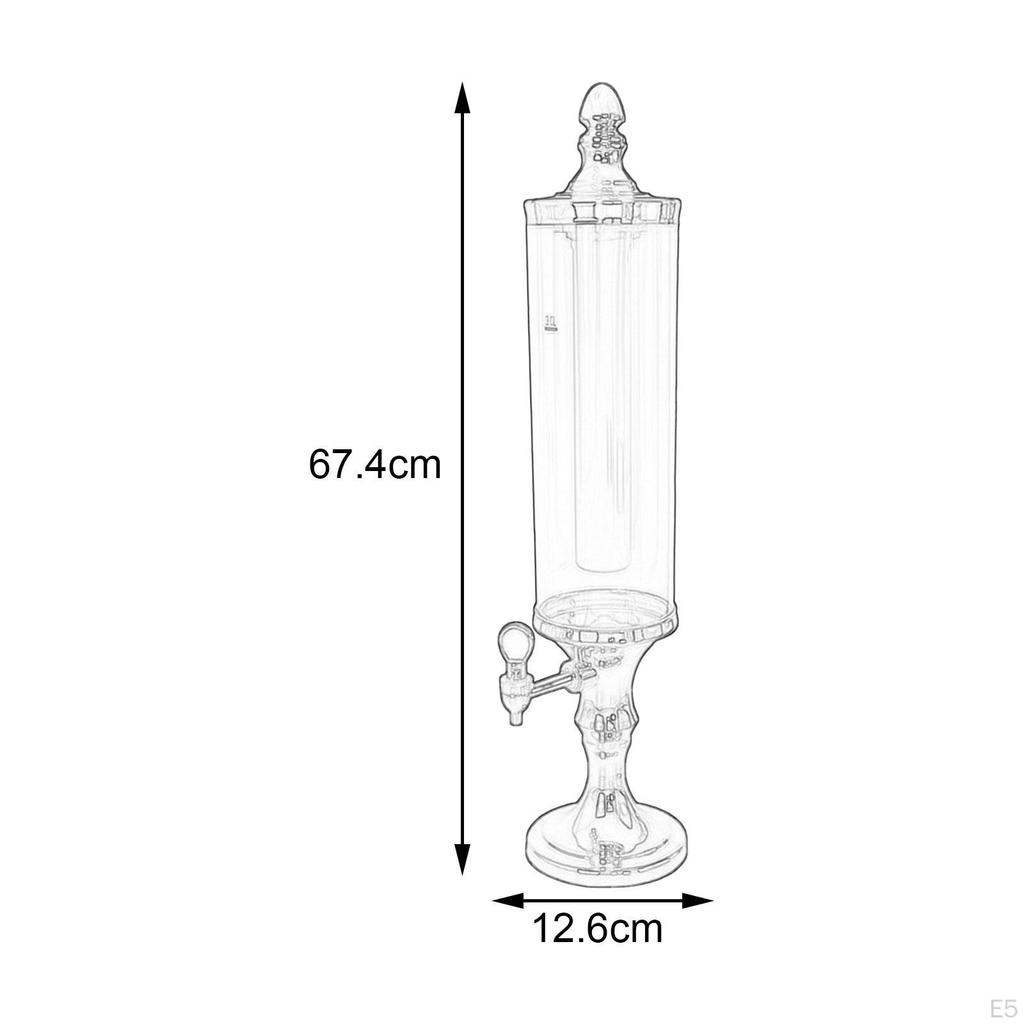 3L Beer Tower Dispenser with LED for Tabletop Use