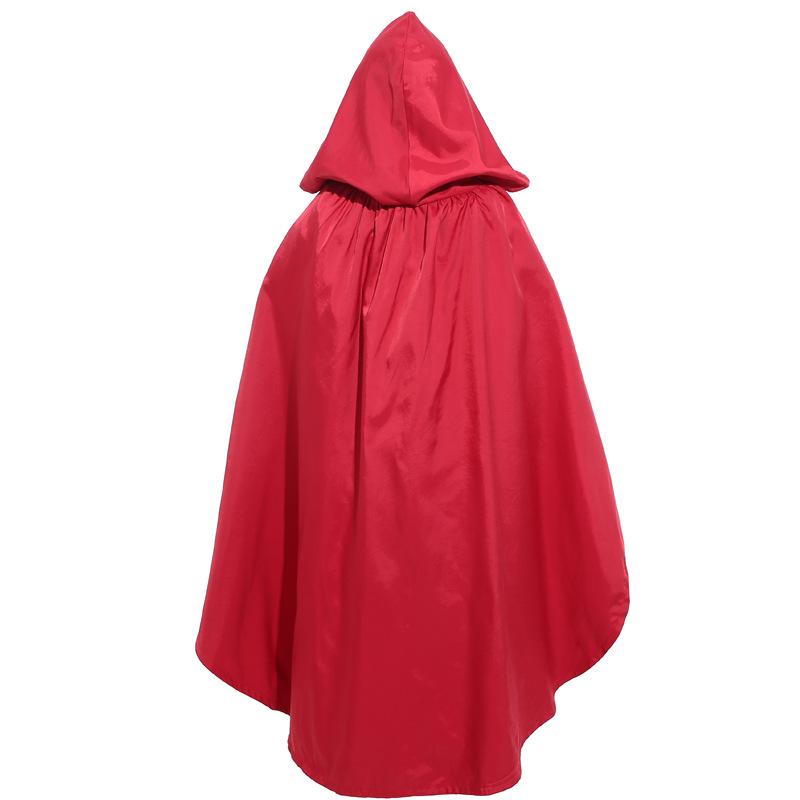Kids Girls Little Red Riding Hood Cloak Cosplay Costumes Halloween Party Fairy Tales Drama Role Play Outfit