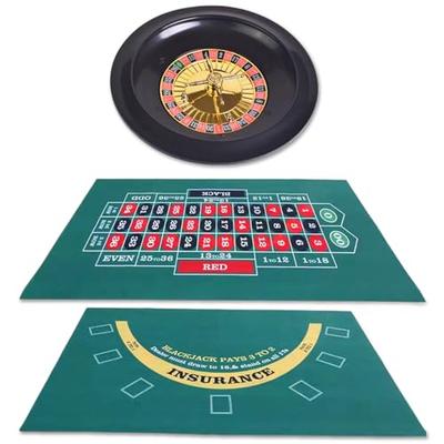 ЗДОРОВЫЙ Коврик для игры в рулетку и карточные игры Casino 90x60 см с колесом 25 см