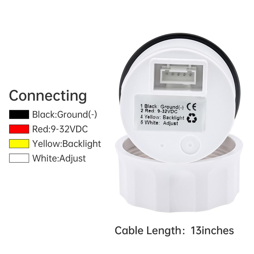 Универсальная 7-цветная светодиодная подсветка 52 мм цифровой вольтметр для 12 В транспортных средств автомобиль лодка морской IP67 водонепроницаемый вольтметр 8-16 В метр