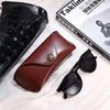 Glasses Box Male Eyewear Protector Case Sunglasses Pouch Eye Glasses Holder Leather Glasses Case