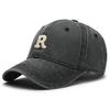 Хлопковая бейсболка из стираной ткани Мужская Женская Кепка Snapback Винтажная Хип-хоп Приталенные кепки Однотонная Папа Кость Кепка