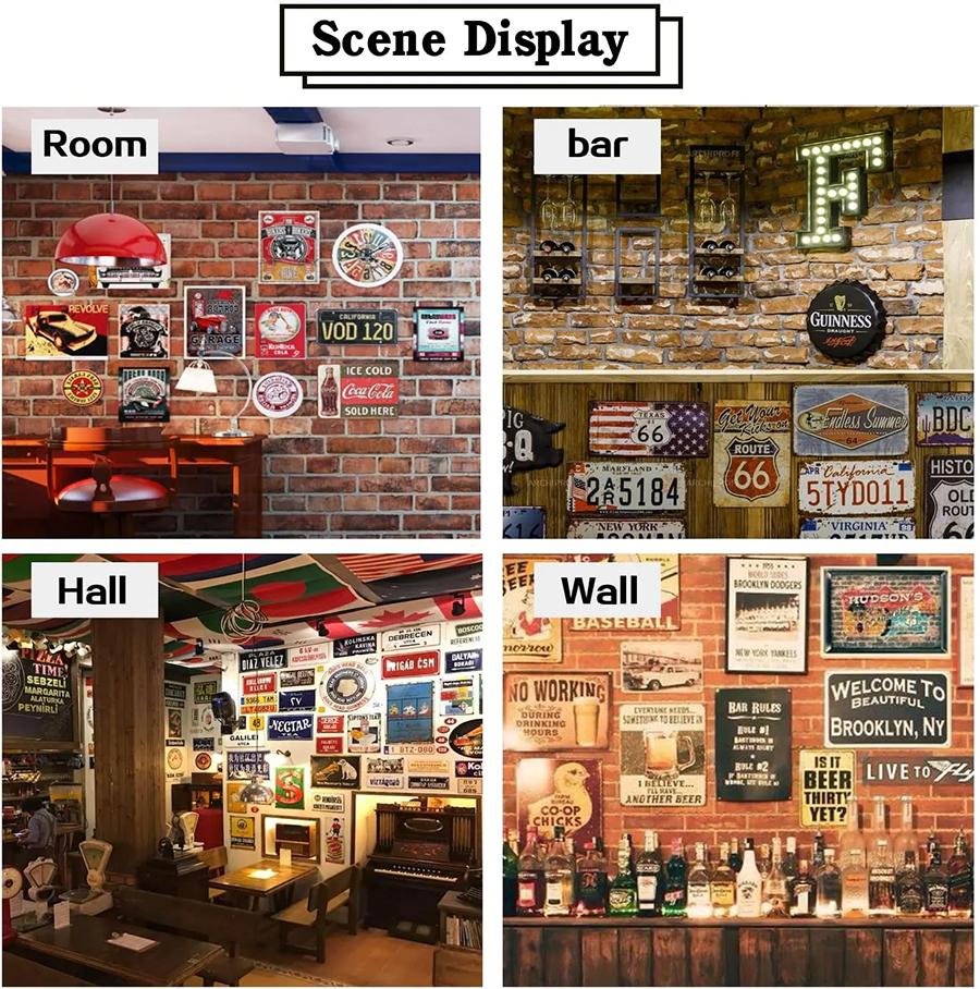 Tin Sign Decor Cocktail Metal Sign Plaque Metal Plate Vintage Iron Poster Wall Art Painting For Pub Club Man Cave Bar Decoration