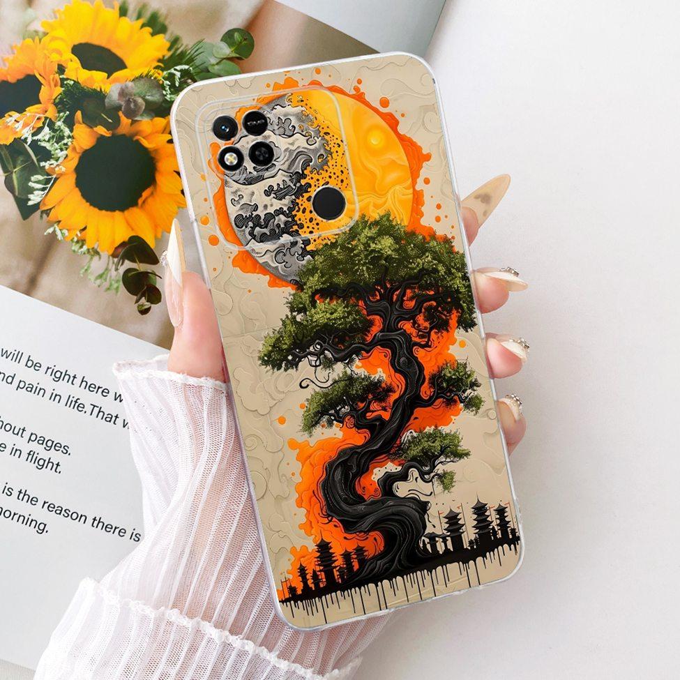 For Redmi 10A Case Cover Transparent Cute Cat Fashion Butterfly Funny Painted Casing 220233L2C 220233L2I 220233L2G