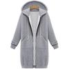 Women's Winter Plus Size Extensions Loose Padded Thickened  Cardigan Jacket Warm Hooded Tops