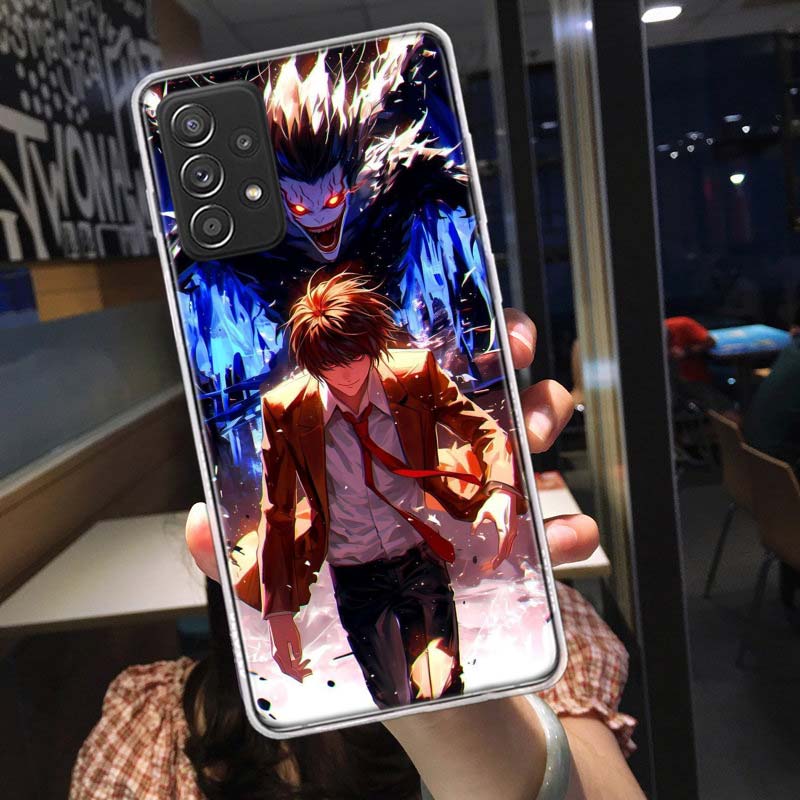 Чехол для телефона с аниме Deth Note Лайт Ягами для Samsung A54 A57 A37 A17 A14 A15 A12 A24 A34 A55 A35 A25 A52S A07 A05S A04S A22 A32 A