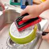 The Kitchen Decontamination Tape Handle Sponge Bottom Clean Brush Sponge Wipe