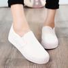 Sapatos Femininas Women Cute High Quality White Platform Canvas Shoes Lady Casual Black Spring & Summer Slip On Flat Shoes A142