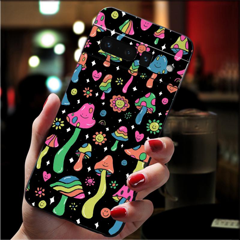 Phone Case for Google Pixel 10 9 Pro XL 9A 8 7 6 Pro Pixel 8A 7A 6A Pixel 8 7 6 5 Mushrooms Case