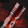 LED Aluminum Alloy Glare Flashlight Retractable USB Charging New XHP50 Household White Laser Flashlight
