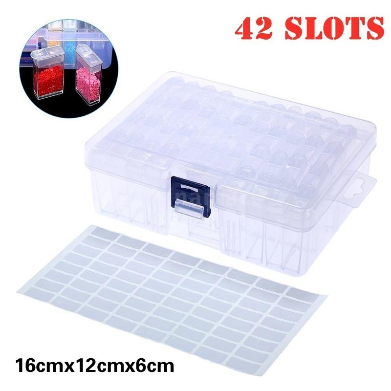 Коробка для хранения аксессуаров для алмазной вышивки Алмазный инструмент для рисования Пластиковая прозрачная подарочная коробка