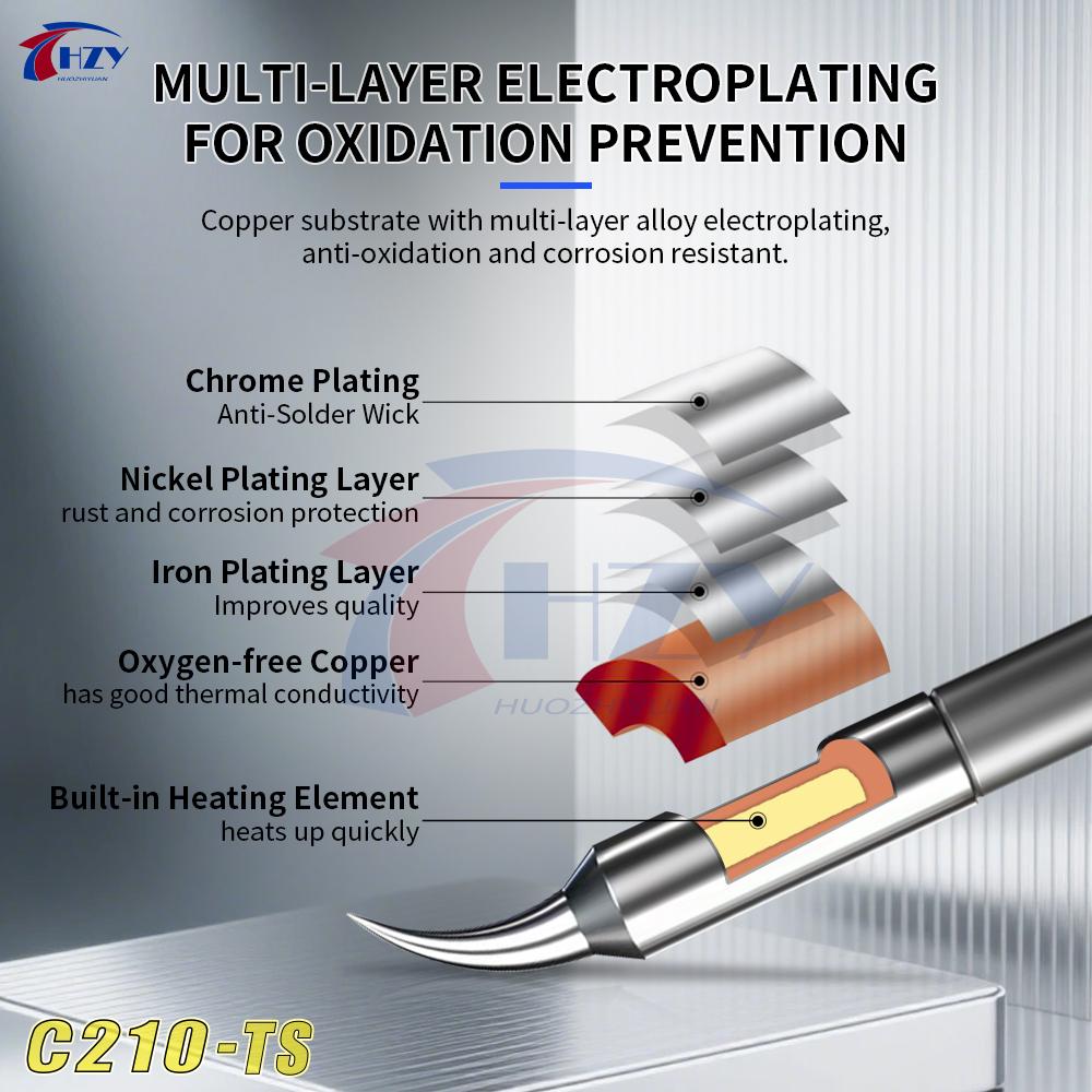 MECHANIC C210 Sereis Soldering Iron Tips C210-TS/TI/SK Replace Tip Universal Compatible T210 Soldering Station Welding Tools