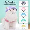 Mini Denim & Straw Sun Hat for Small Dogs and Cats