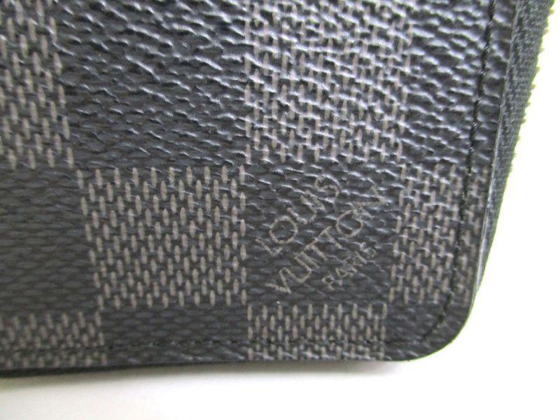 Оригинальный кошелек LOUIS VUITTON Damier Graphite с молнией для монет №9861 Отремонтирован продавцом