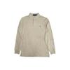 Polo Solid Logo Embroidered Casual Long Sleeve Polo Shirt Men Tops Beige 710671784-030