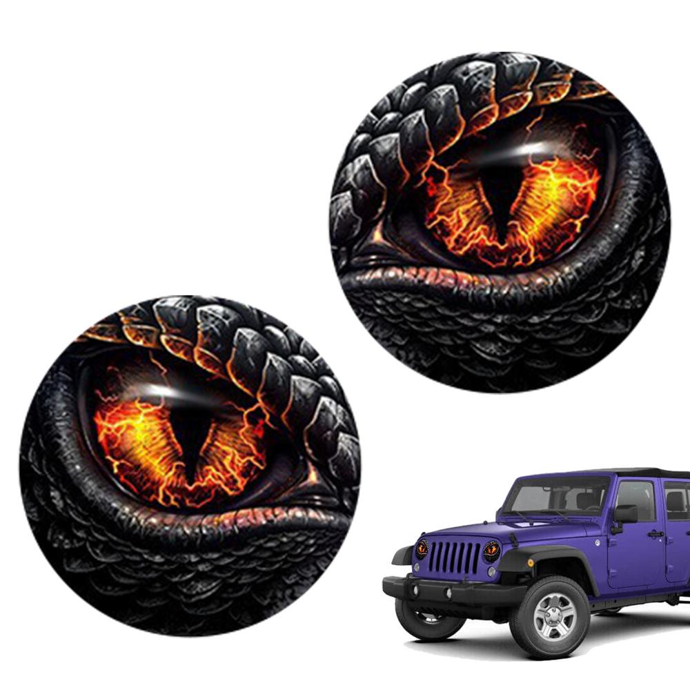 Наклейка на фару 3D стереонаклейки «Звериные глаза», устойчивые к погодным условиям, светоотражающие наклейки на бампер автомобиля для грузовиков