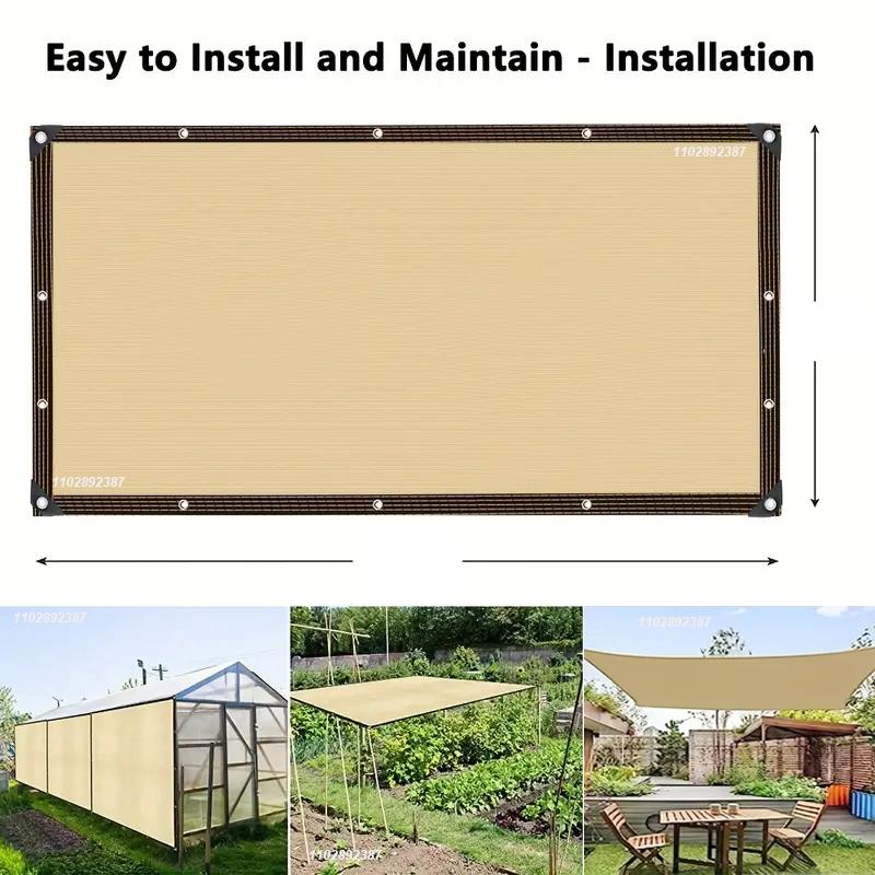 90% Shading Hdpe Beige Sunshade Net Garden Plant Shed Shading Sail Uv Protection Outdoor Pergola Sun Cover Swimming Pool Awning