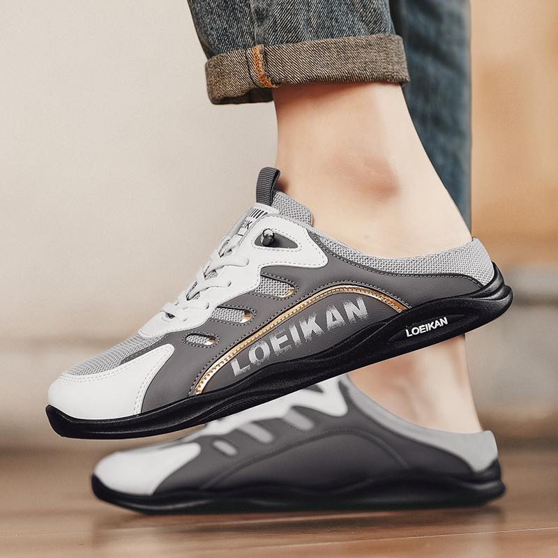 Мужская спортивная обувь, летние сандалии, тапочки, сабо, мюли с открытой спиной, повседневная обувь, кроссовки больших размеров для студентов, большие размеры